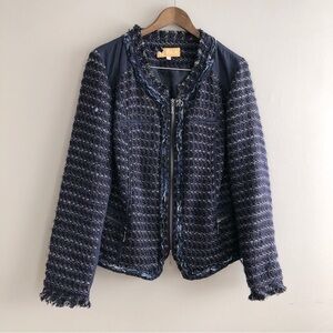 Crisca Vintage Wool Knit Comfy Zippered Long Sleeve Sweater Top Purple